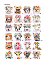 Load image into Gallery viewer, Our Family Name Prints Wall Art Decor Custom Cute Dog Animal Family Duckling Picture Customized Prints Anniversary Add Your Names / Dates