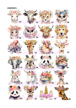 Load image into Gallery viewer, Our Family Name Prints Wall Art Decor Custom Cute Dog Animal Family Duckling Picture Customized Prints Anniversary Add Your Names / Dates