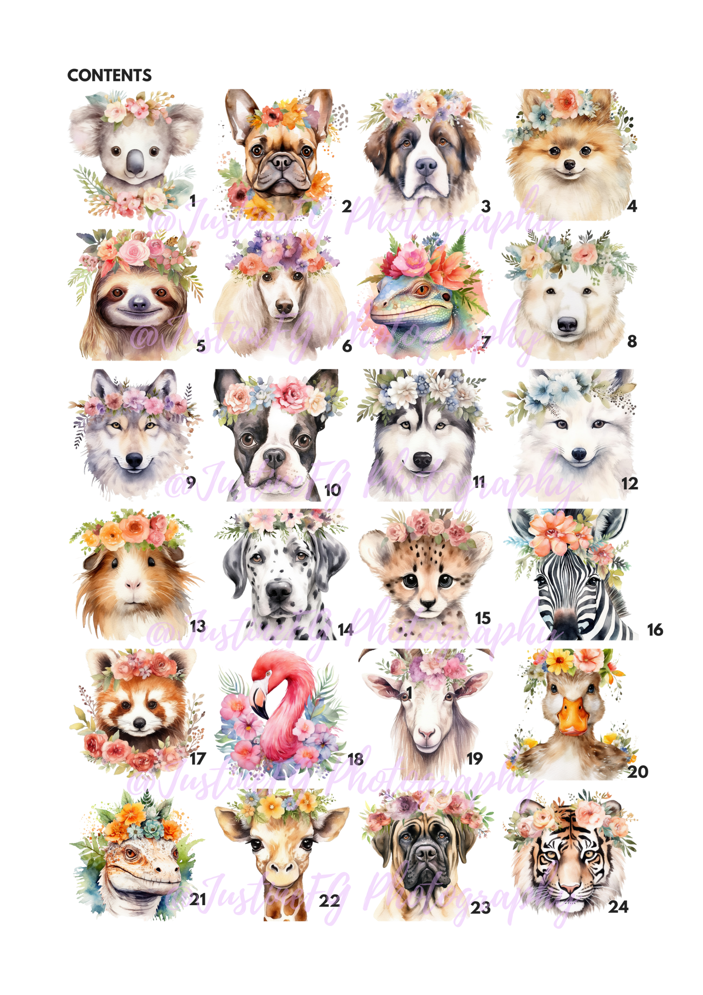 Our Family Name Prints Wall Art Decor Custom Cute Dog Animal