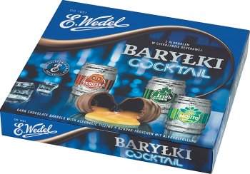 Wedel Baryłki Cocktail chocolate box with alcohol in dark chocolate 200g