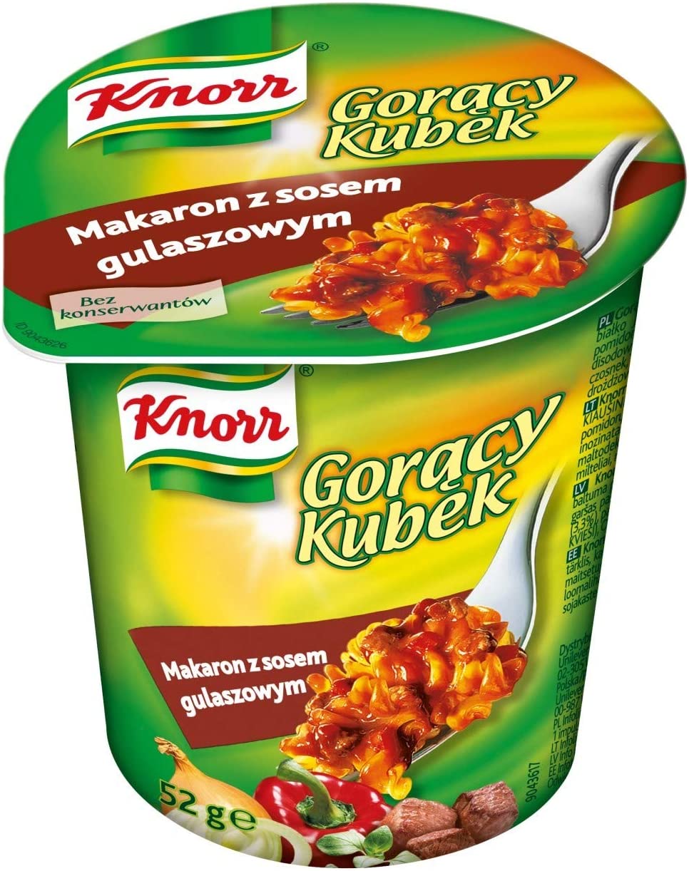 Knorr Pasta in Goulash Sauce Flavor Goracy Kubek o Smaku Gulaszu