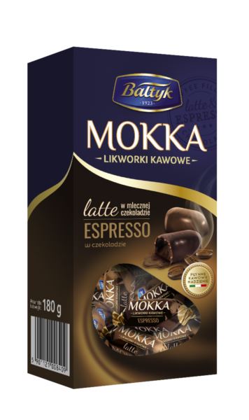 Mocha Likworki chocolates with coffee liqueur filling 180g Box