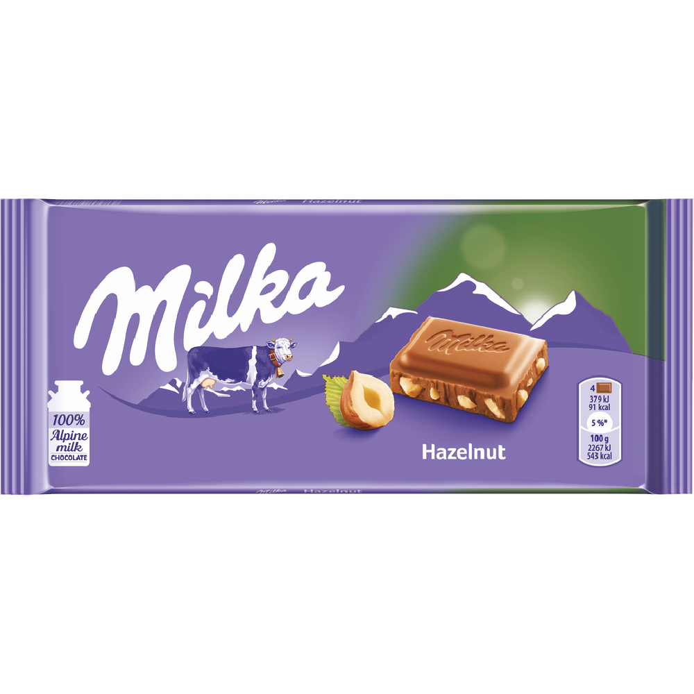 MILKA HAZELNUT MILK CHOCOLATE 100G