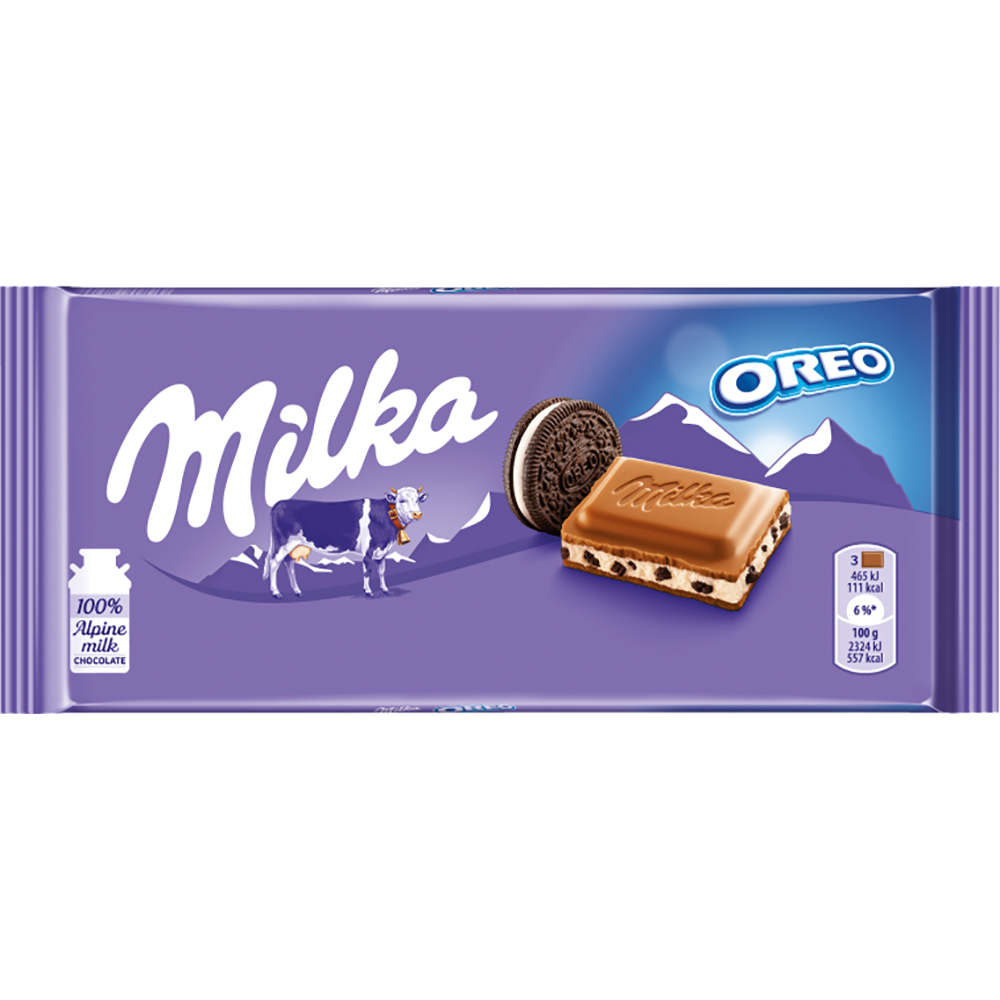 MILKA MILK CHOCOLATE OREO 100G