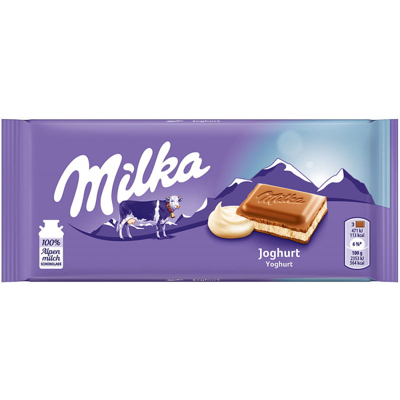 MILKA YOGHURT ALPINE MILK CHOCOLATE 100G