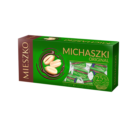 Mieszko Pralines Michaszki Original Peanut Chocolate 220G