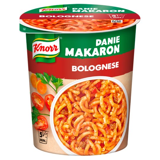 Knorr Hot Mug Pasta with Bolognese Sauce Gorący Kubek Makaron Z Sosem Bolońskim