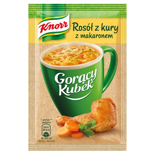 Knorr Gorący Kubek Chicken broth with noodles 12 g Rosol z Kury z makaronem