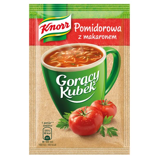 Knorr Goracy Kubek Pomidorowa z makaronem Tomato Soup  with pasta 14 g