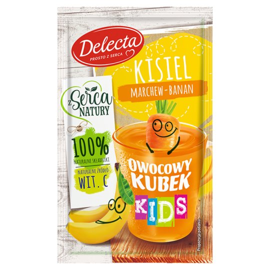 Delecta Fruit mug Kids Carrot-banana jelly 31 g