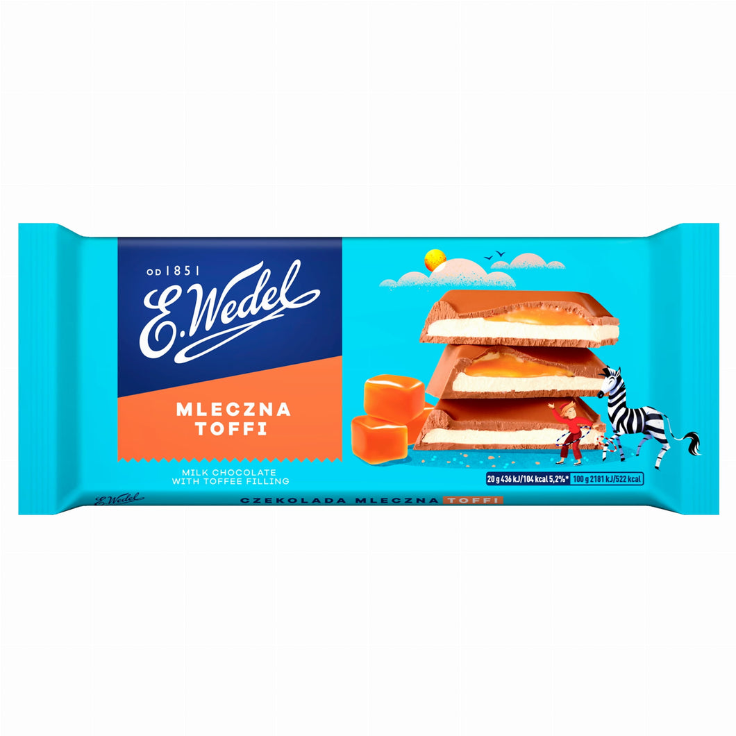 WEDEL MILK CHOCOLATE WITH TOFFEE FILLING 100G