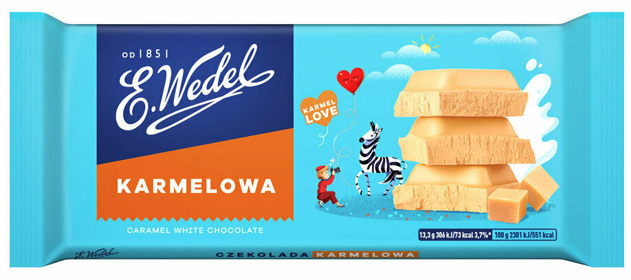 WEDEL WHITE CHOCOLATE WITH CARAMEL 80G