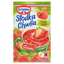 Dr. Oetker Słodka Chwila Strawberry flavor jelly with pieces of fruit 31.5 g Kisiel