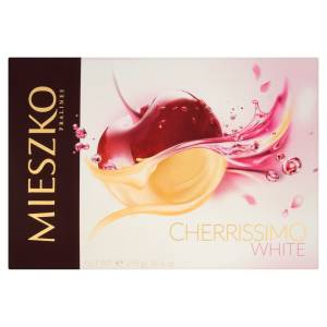 Mieszko Cherrissimo White Chocolates filled with cherries in alcohol 295 g