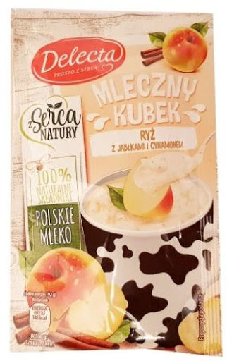 Delecta From the heart of nature Milky cup Rice with apples and cinnamon 42 g